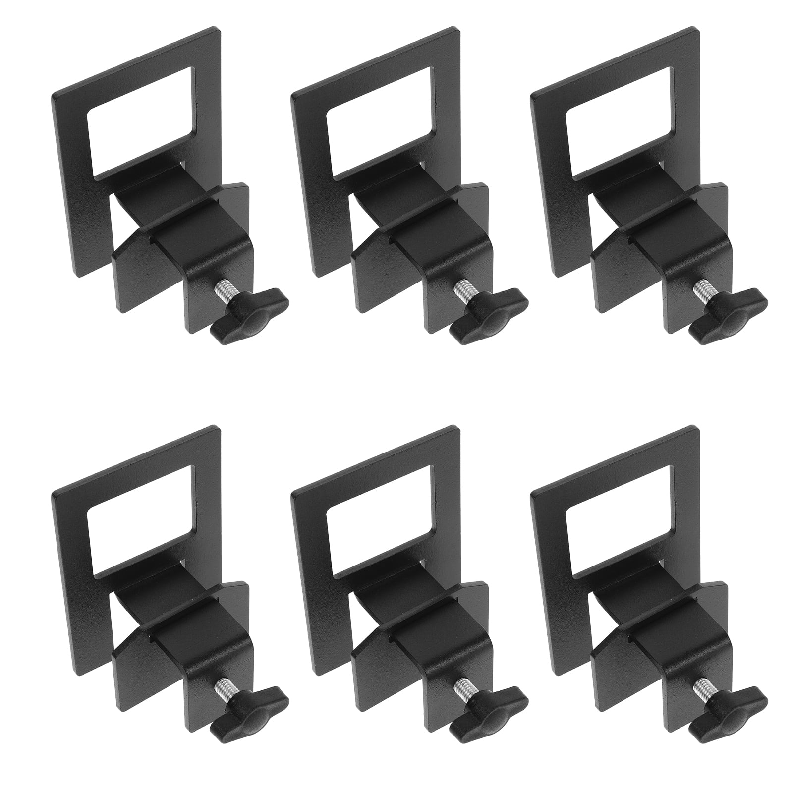 6-Pack Non-Slip Mattress Gaskets - Adjustable Bed Frame Clips To Stop Mattress From Sliding, Black
