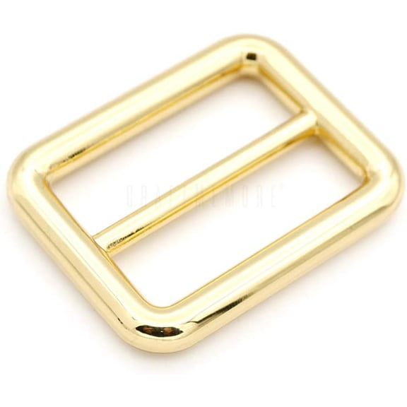 6pcs Metal Slide Buckle Bag Belt Strap Keeper Slider Triglide Strap Adjuster Purse Making Accessories SCSL (1 Inch, Gold)