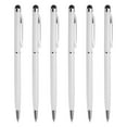 thumbnail image 1 of Uxcell 6Pcs Metal Stylus Pen Ballpoint Pen 2 in 1 Universal Retractable Ink Pen with Stylus Tips for All Capacitive Touch Screen Device White, 1 of 7
