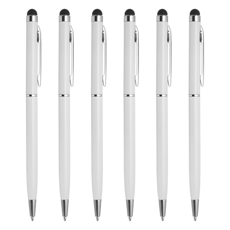 6pcs Metal Stylus Pen Ballpoint Pen in Universal Retractable