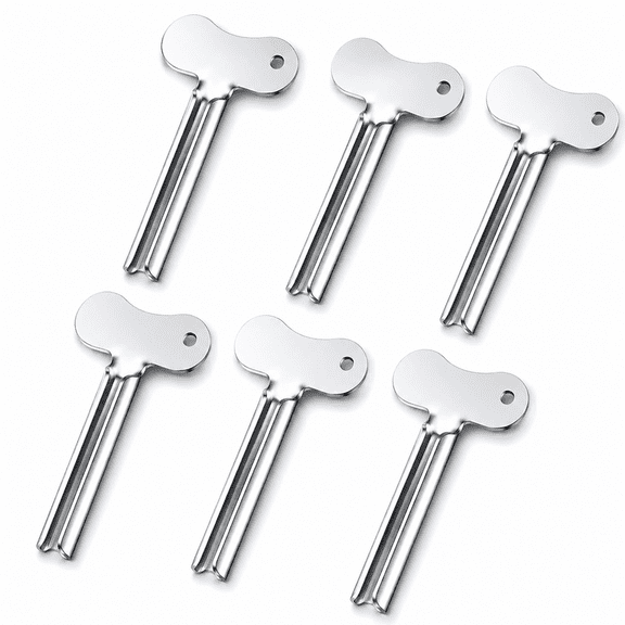 6pcs Metal Toothpaste Tube Squeezer Key - Stainless Steel Tube Wringer Roller for Paint, Cream, and Cosmetics - Tube Saver Tool