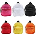thumbnail image 1 of 6pcs Mini Backpacks 6 Styles Small Zipper School Bags Cute Zipper Backpack Tiny School Supplies Backpack for DIY Keychain Phone Ornament School Prizes Crafts Making Decorations, 1 of 6