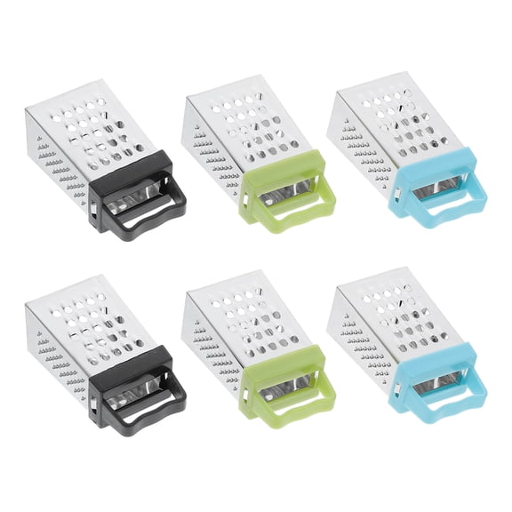 6pcs Mini Ginger Grater Stainless Steel Small Box Grater Green Vegetables Shredder Handy Kitchen Tool for Cheese Vegetables Fruits