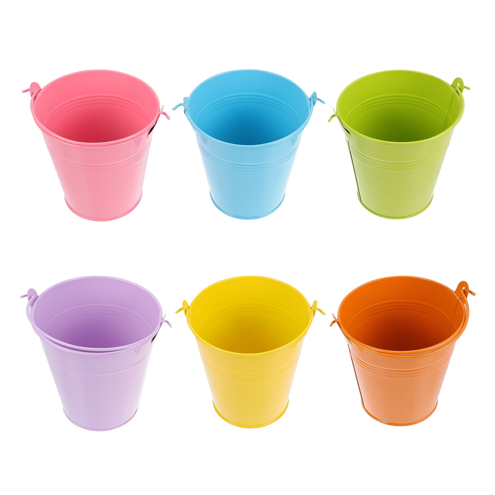 6pcs Mini Iron Buckets Flower Arrangement Metal Bucket Mini Decorative ...