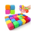 thumbnail image 1 of 6pcs Mini Squeezing Upward Stress Relieving Cubes Used For Relieving Anxiety Stretching Playing With Dough Party Gifts Hand Decompression Sensory Soft Balls Random Color, 1 of 5