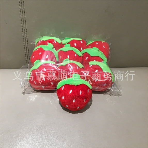 6pcs Mini Strawberry Plush Toy for Kids 6cm Soft Stuffed Fruit Doll Cute Plush Ornaments for Baby Shower Birthday Party Favors