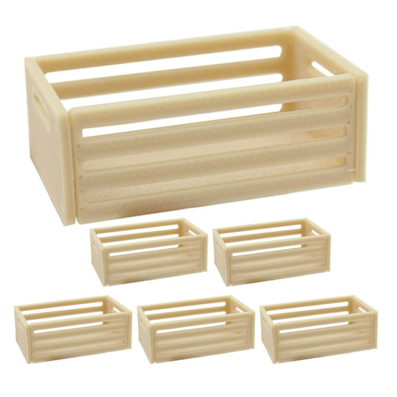 6pcs Miniature Basket Decoration For Dollhouse Accessories Tiny For Mini House Supplies 1:12 Scale Mini Basket Decor Miniature Storage Bin