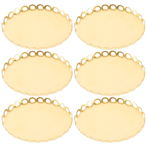 6pcs Miniature Resin Dinner Plates for Dollhouse Kitchen Decor, Small Tray Models, Perfect Dollhouse Accessories