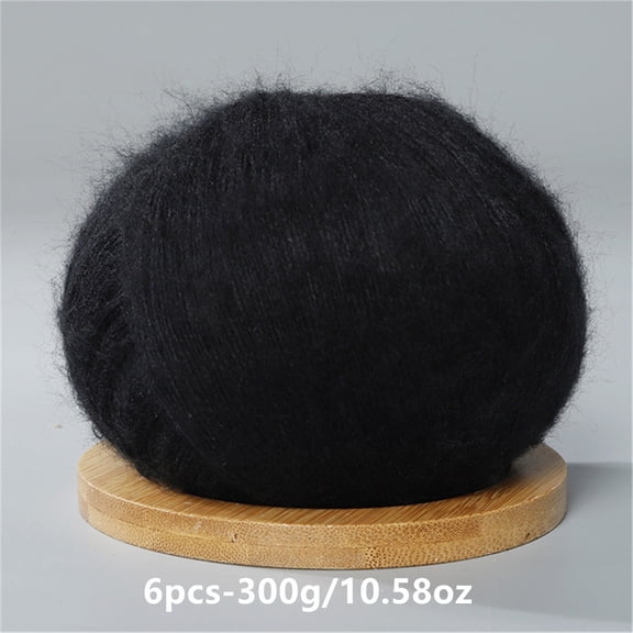 6pcs Mohair Yarn Crochet and Hand Knitted Knitting Crocheting DIY  Wool Thread Spring and Summer Soft and skin friendly 50g/pc