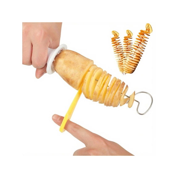 6pcs Multi Function Tornado Potato Slicer Manual Potato Slicing Tool For BBQ And Kitchen
