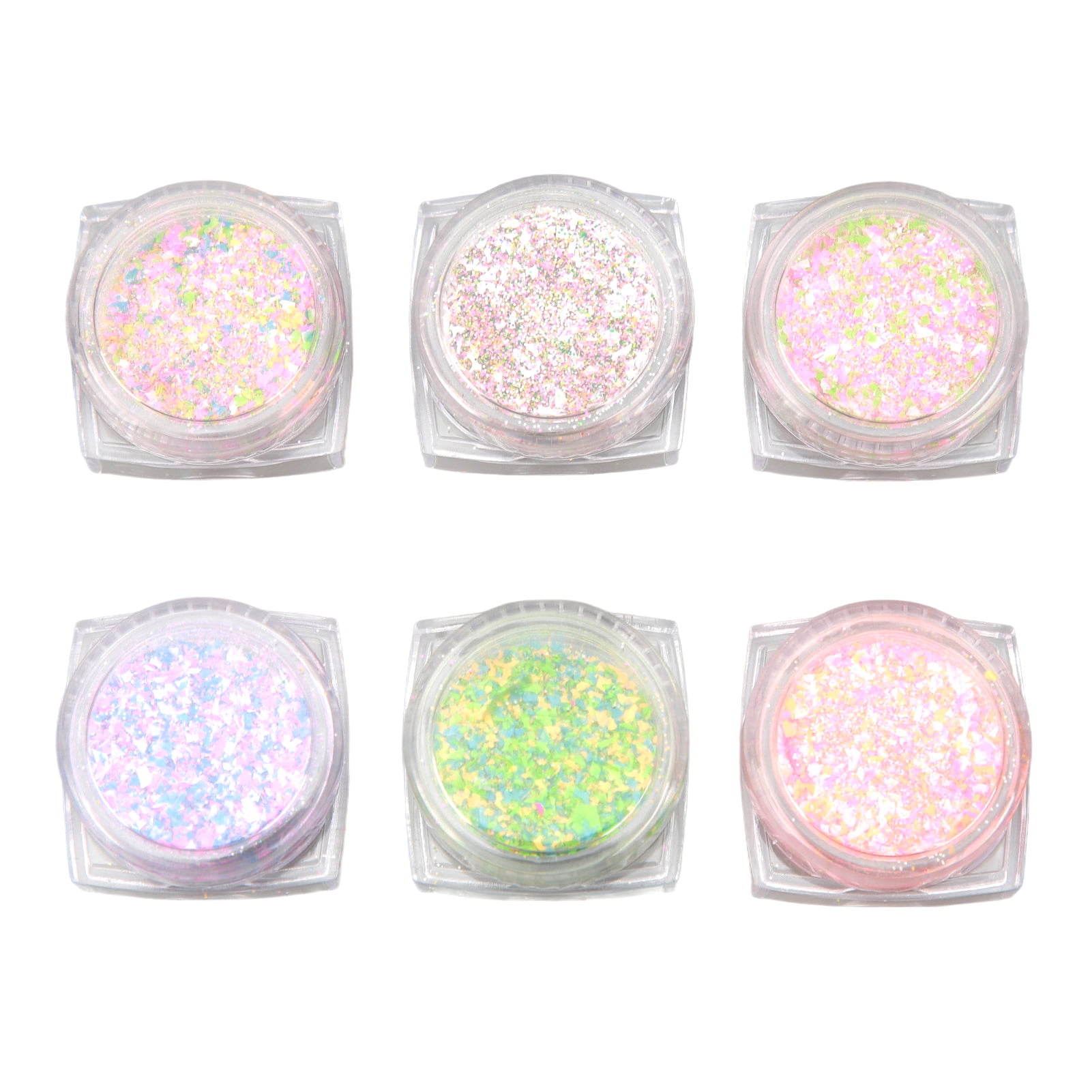 6pcs Nail Powders Knitting Wool Powder Shining Sugar Effect Glitter ...