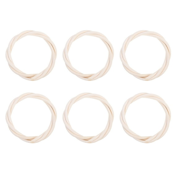 COOPHYA Diy Wreath Rattan Garland White For Rustic Country Home Decor 6Pcs 3.5In Diameter