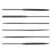 6pcs Needle File Set Without Handle, 5.5 Swiss Pattern File, Double Cut with Medium Teeth, Ideal for Precise and Detailed Work as Model Shaping, Deburring, Metal, Wood, 3D-Print, etc.