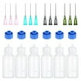 thumbnail image 1 of 6pcs Needle Tip Squeeze Bottles, 30ml Plastic Squeezeable Dropper Bottle, 14ga 16ga 18ga 20ga Blunt Needle Tips for Glue, 1 of 6