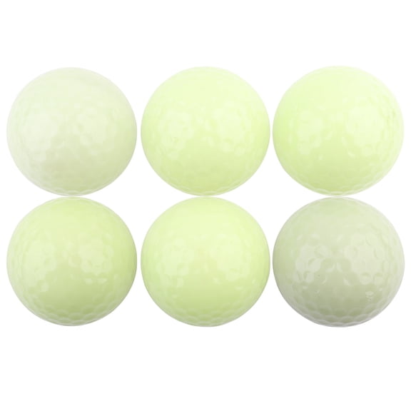 6pcs Night Golf Balls Luminous Fluorescent Golf Balls Long Lasting Bright Glow in Dark
