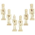 thumbnail image 1 of 6pcs Nutcracker Christmas Decoration Wooden Nutcracker Ornament DIY Paintable Nutcracker Figures (Random Style), 1 of 5