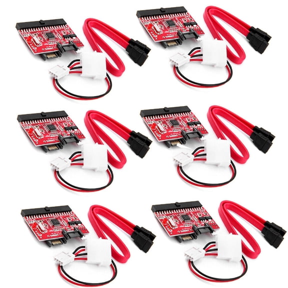 6pcs PATA/IDE TO Serial ATA SATA Interface Hard Drive HDD DVD Adapter Converter