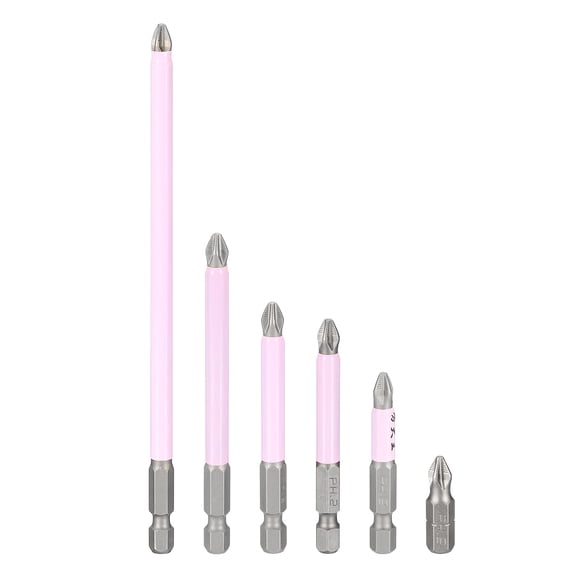 6pcs PH2 Phillips Impact Screwdrivers Bit 1"-6" Long Magnetic Anti Slip Tip