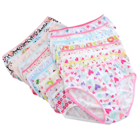 6pcs/Pack Cute Cotton Underwear For Girls Children Underpants Short Underwear Panty 0-12 Years