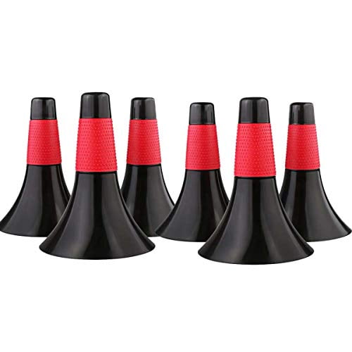 6pcs Pack Marker Cones Barrier Bucket 9" Sports Basketball Soccer Football Tennis Training Rip Cones