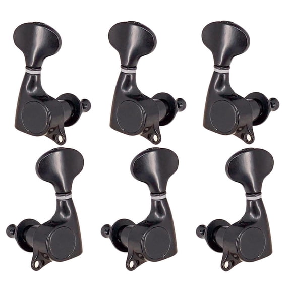 6pcs/Pack Tuning Keys s Black for Acoustic Folk Guitar Parts