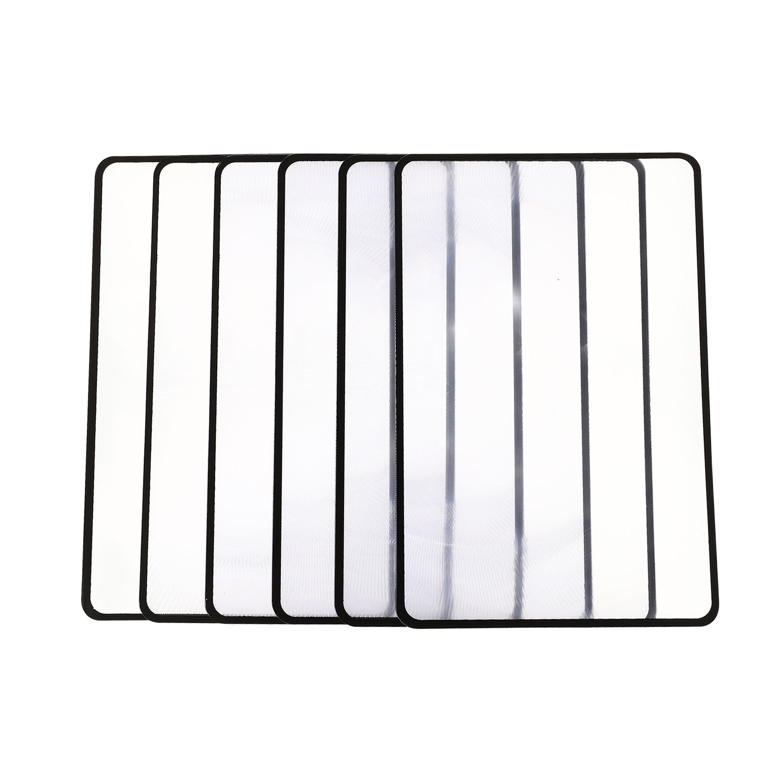 6pcs Page Magnifiers Magnifier Magnifying Lens Sheet Elderly Magnifiers Magnifying Glass Sheet Handheld Magnifying Glasses ( Black )