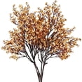 thumbnail image 1 of 6pcs Peacock Artificial Flowers Silk Babys Breath Gypsophila 19.7" for Home Kitchen Decor, 1 of 5