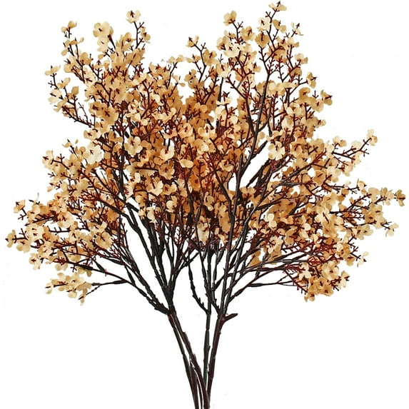 6pcs Peacock Artificial Flowers Silk Babys Breath Gypsophila 19.7" for Home Kitchen Decor