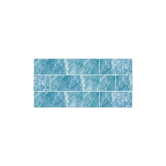 6pcs Peel And Stick Wallpaper Backsplash Imitation Wall Tile Stickers Household Pvc Tile Stickers Adhesive Living Room Dining Room Decorative Wall Stickers Wall Panels, Sky Blue