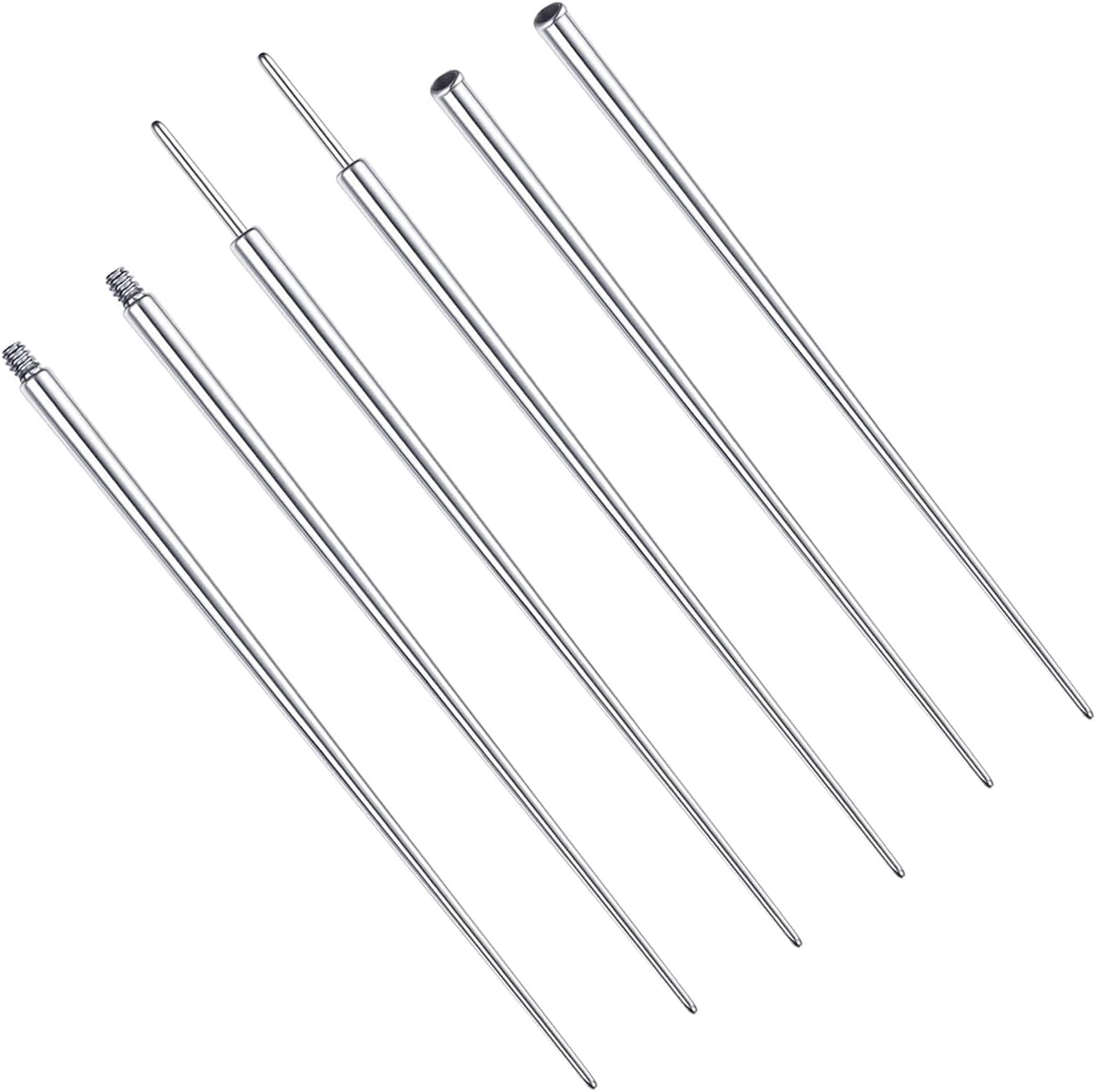 GXGM Piercing Kit 8-teilig - Taper Insertion Chirurgenstahl 14G/16G