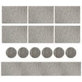 thumbnail image 1 of 6pcs Placemat with Compatible Table Runner Crossweave Insulation Placemat Washable Table Mats Set Heat Resistant, 1 of 11