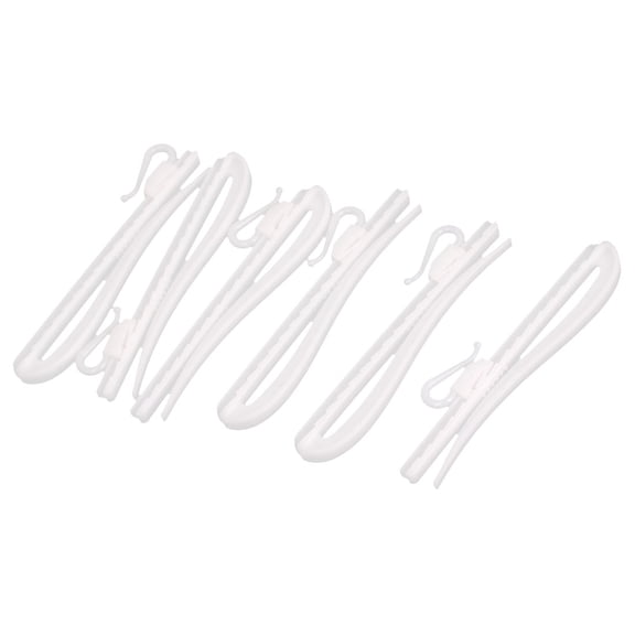 6pcs Plastic Adjustable Depth Pinch Pleat Locking Curtain Clip Hooks Tape White