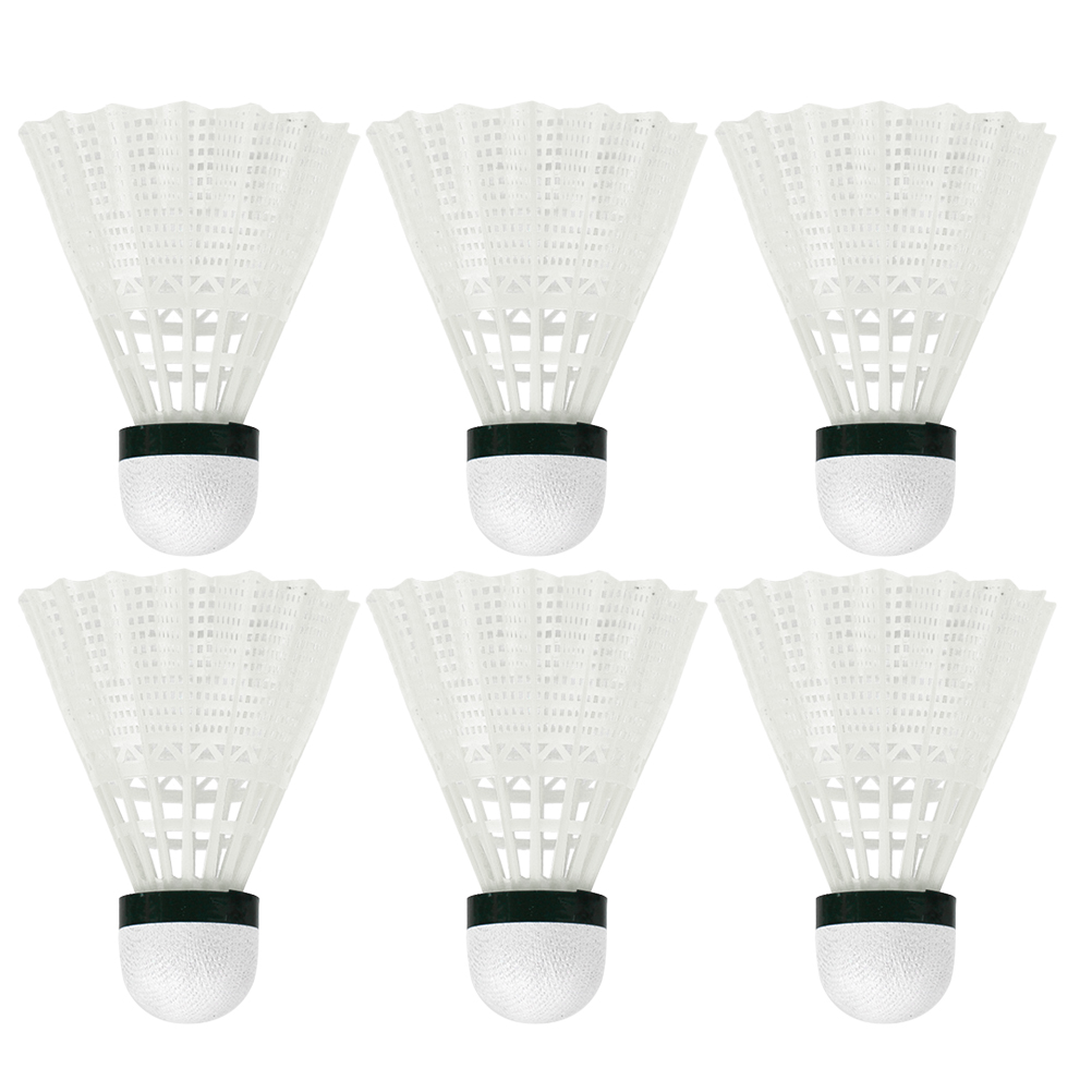 6pcs Plastic Badminton Shuttlecocks for Indoor/Outdoor Exercise