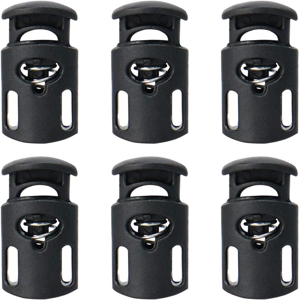 Lock Rope Stopper 6pcs Plastic Cord Locks Stoppers End Spring Stop Single Hole Toggle ...