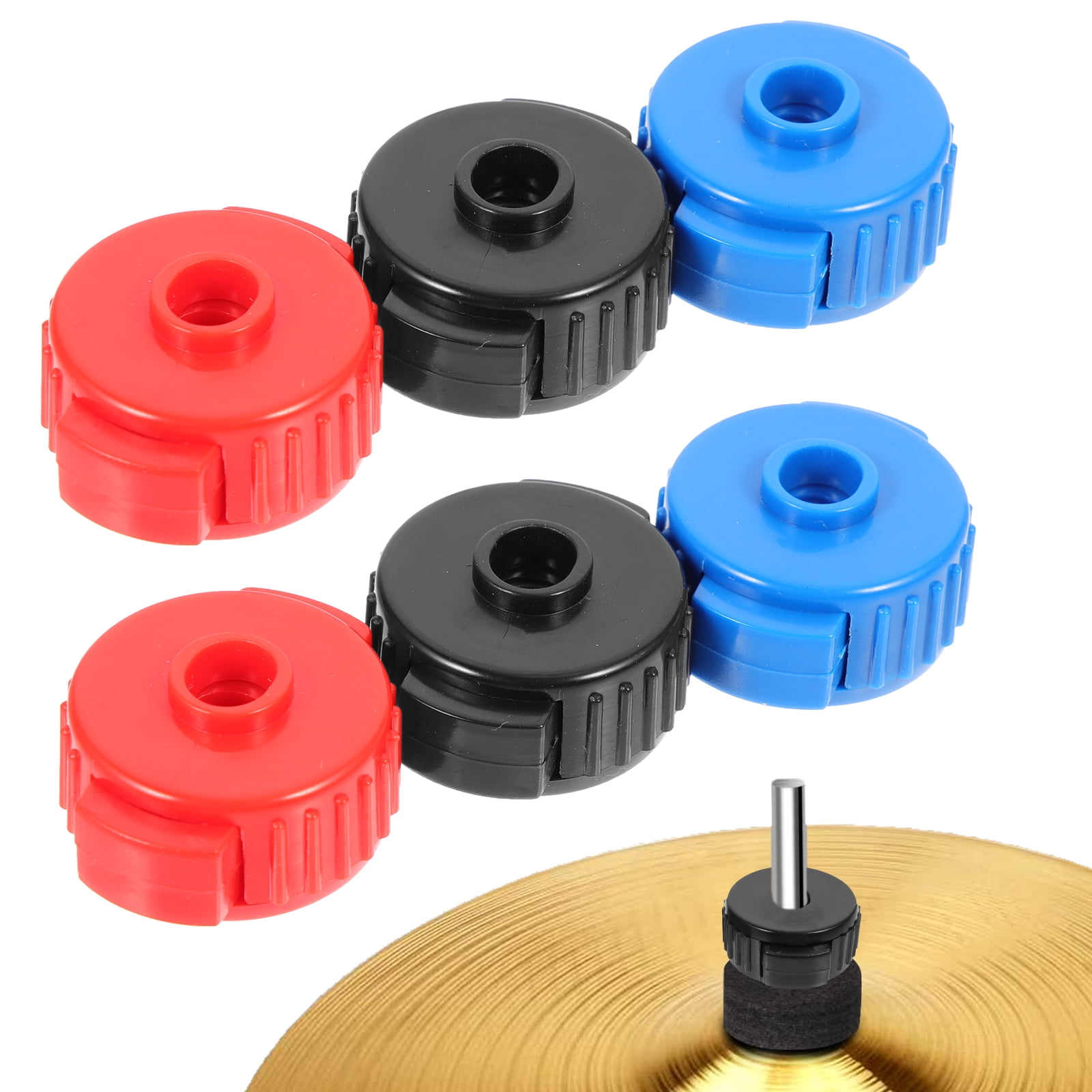 6pcs Plastic Drum Quick Nuts Cymbal Nuts Quick Release Drum Accessories