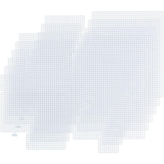 6pcs Plastic Mesh Canvas Bag Sheets Irregular Plastic Net Cover Acrylic Yarn Crafting Knit and Crochet Projects