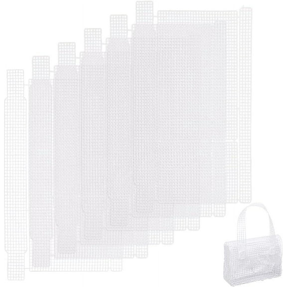 6pcs Plastic Mesh Canvas Sheets for DIY Embroidery Clear Plastic Mesh Sheets for DIY Crochet Bag Making Blank Needlepoint Canvas Craft Kit Acrylic Yarn Crafting Knit and Crochet Projects 16x10 Inch