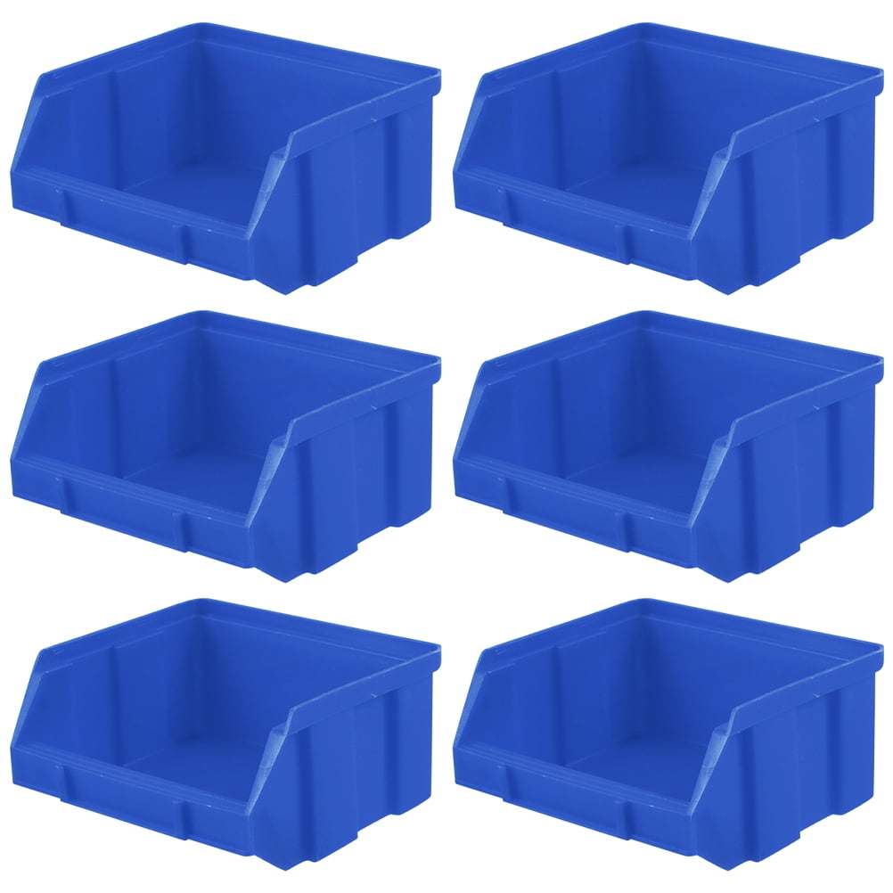 6pcs Plastic Nesting Shelf Bin Boxes Nesting Shelf Storage Boxes