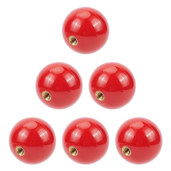 6pcs Plastic Round Beads Screw Hole Beads Golden FireBrick 35mm Hole: 5mm