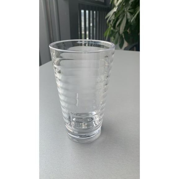 6pcs Plastic Tumblers Cups PS Plastic Water Tumbler Drinking Glasses 525ml Shatterproof Reusable Water Cups for Water Juice Wine