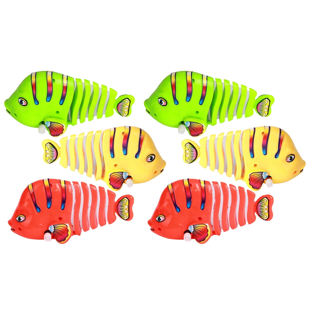 6pcs Pool Wind Up Bath Fish Toys Animals Swimming Tub Bathtub Play Clockwork Play Toy Kid