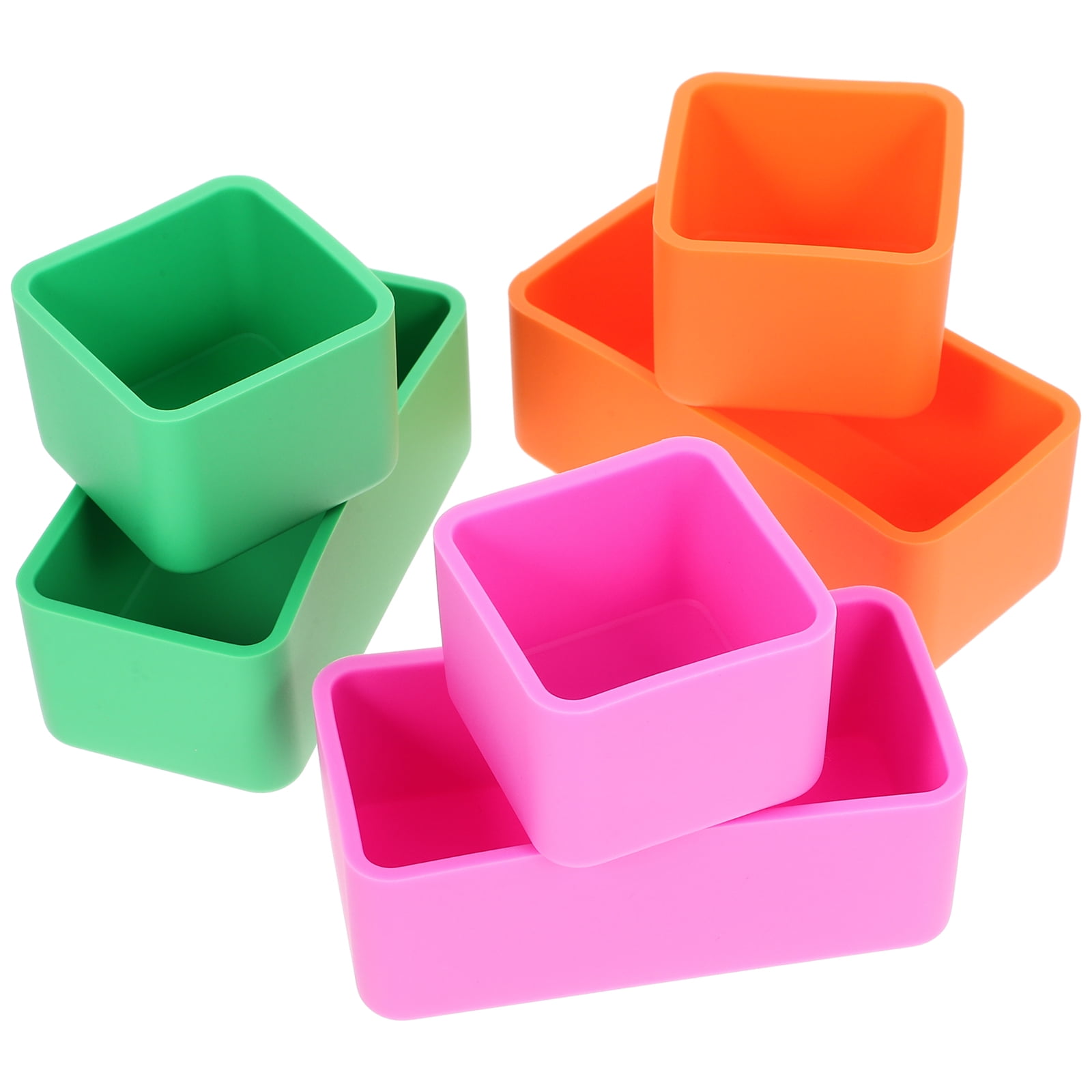 6pcs Portable Food Box Silicone Dividers Multifunction Bento Box