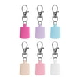 thumbnail image 1 of 6pcs Portable Lip Gloss Keychain with Metal Rings Silicone Beauty Helper, 1 of 20