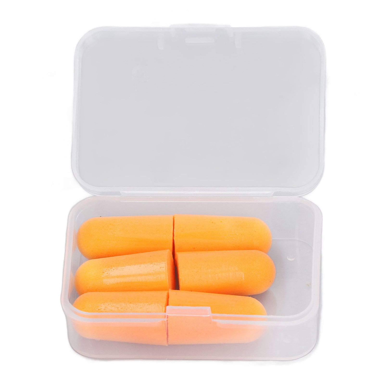 6pcs Portable Sound Blocking Foam Earplugs Orange Soft Noise Cancelling Earplug for Hearing