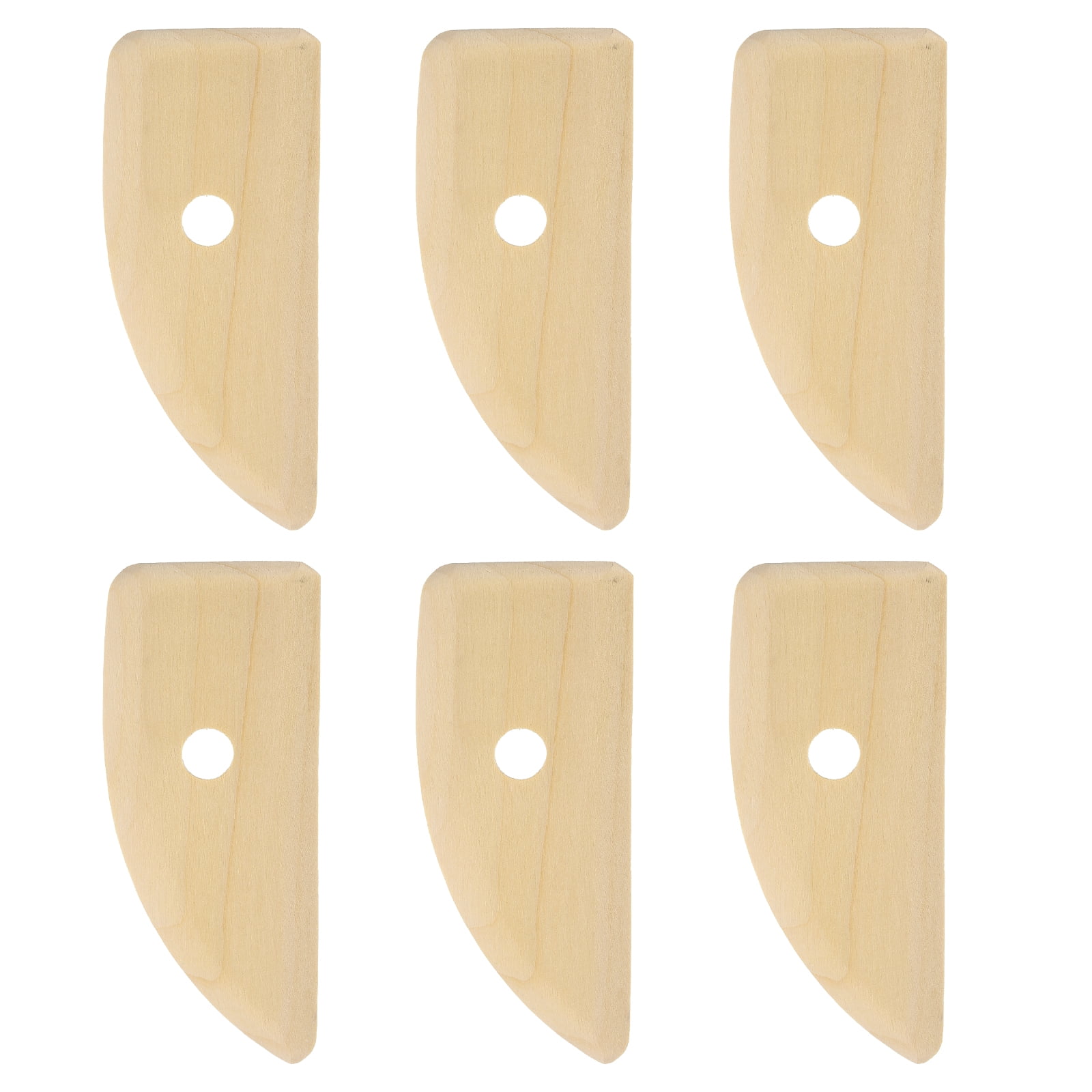6pcs Pottery Ribs 12cm x 5cm Wooden Clay Ceramic Sculpting Tools for ...