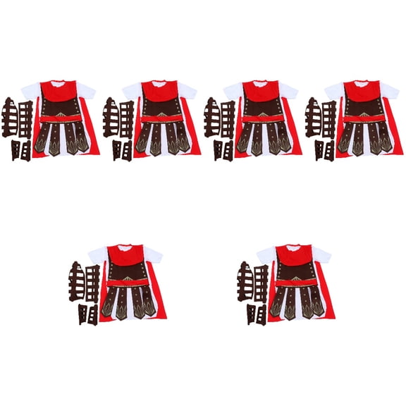 6pcs Premium Roman Soldier Costume for Men Cosplay Party Outfit