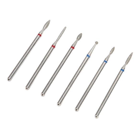 6pcs Professional Cuticle Remover Drill Bit Set for Manicure and Pedicure - Precision Nail Art Tools for Salon and Home Use