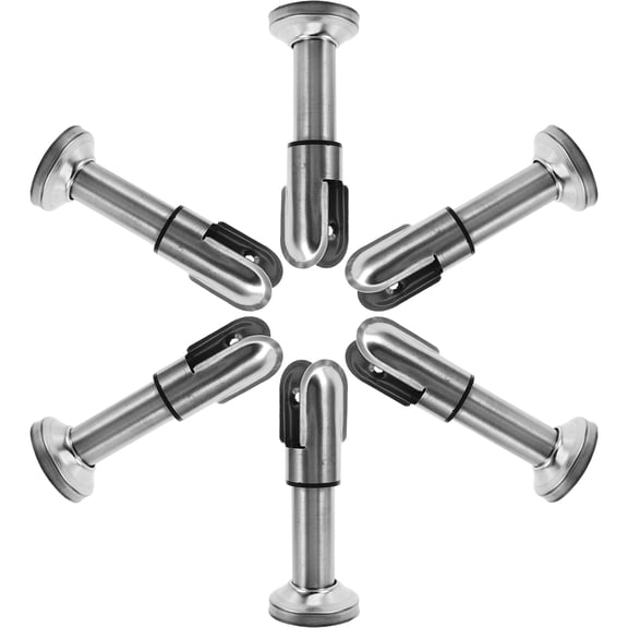 YUYUETIME Toilet Room Partition Hardware Stainless Steel Silver 6Pcs