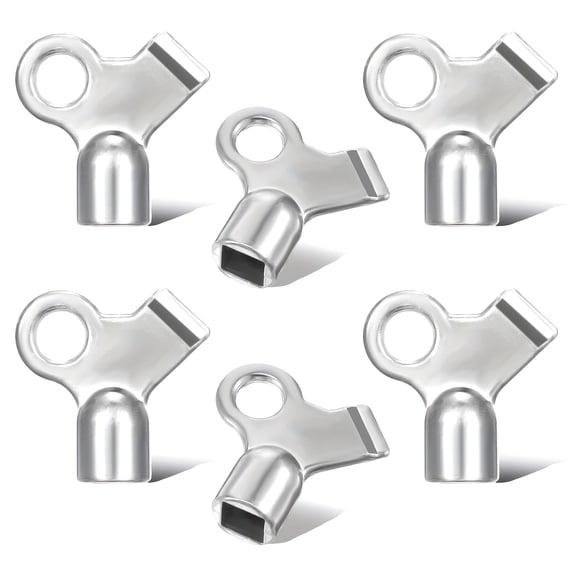 6pcs Radiator Release Valve Keys | Zinc Alloy, Universally Applicable for Home Radiators, Air Valves, Hot Water Systems, Designed for Venting
