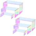 6pcs Rainbow Display Risers 3 Sizes Acrylic Product Stand Shelf ...